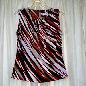 Calvin Klein Abstract  Blouse Size M